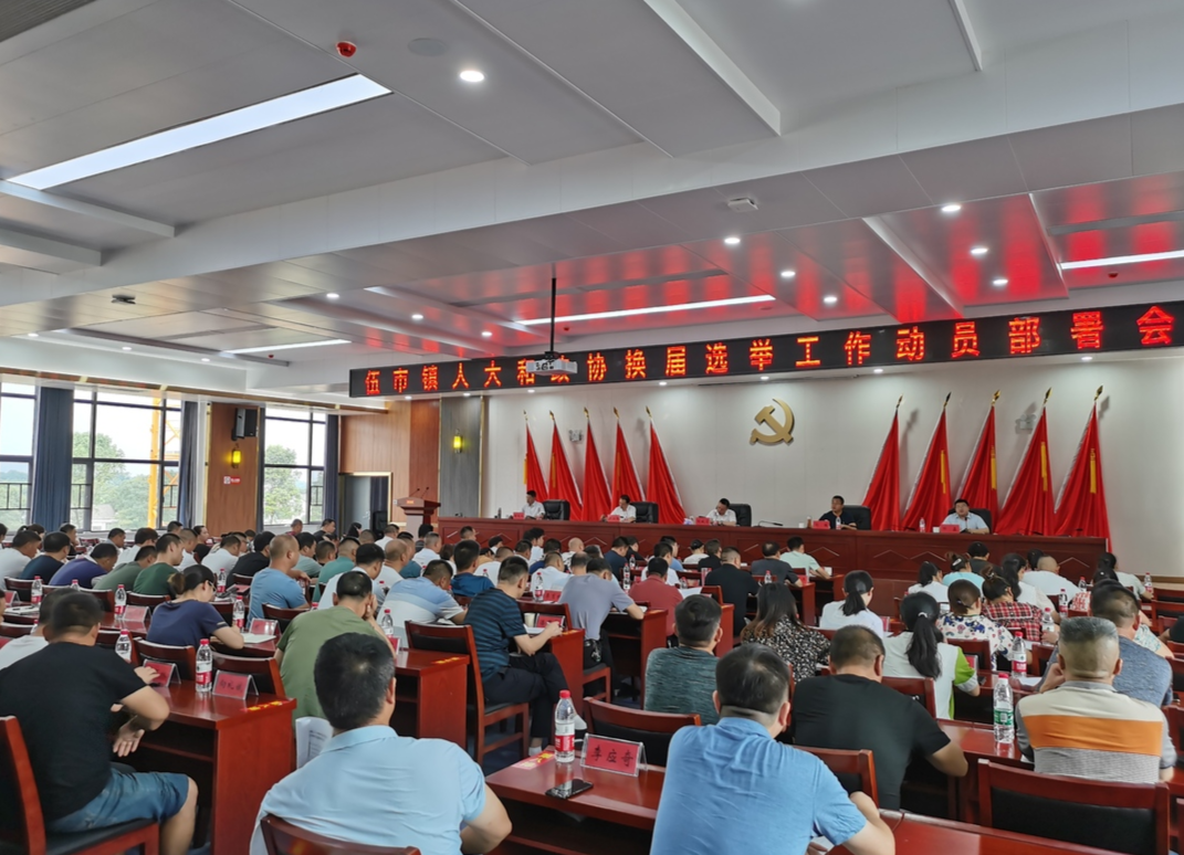 伍市镇召开人大和政协换届选举工作动员部署暨当前重点工作推进会