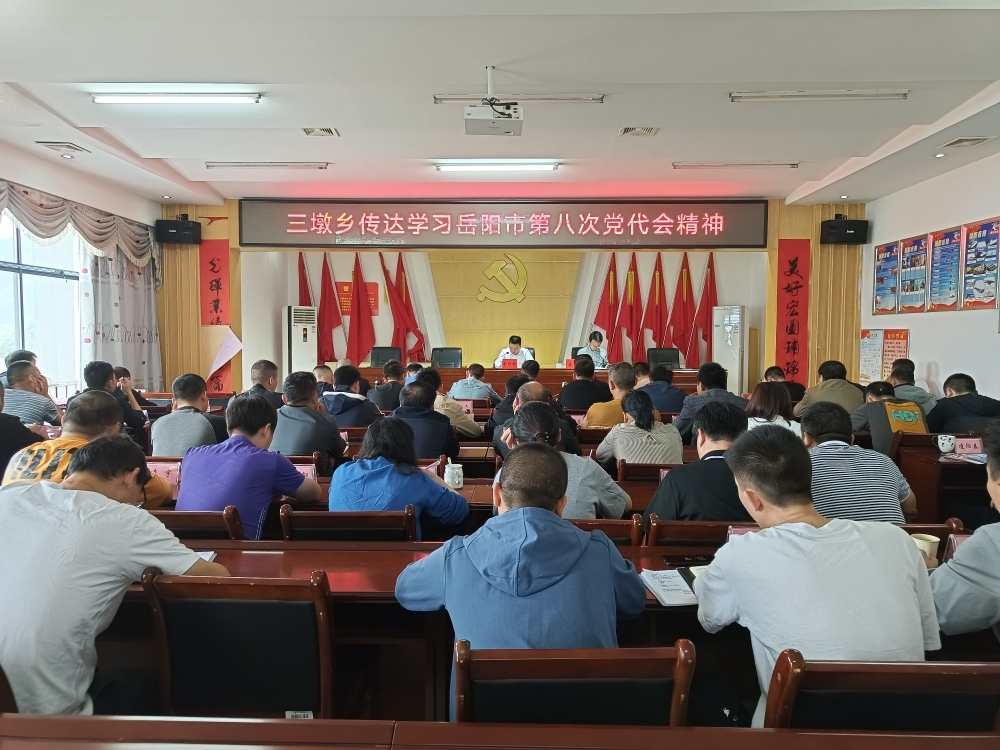 三墩乡：传达学习市第八次党代会精神