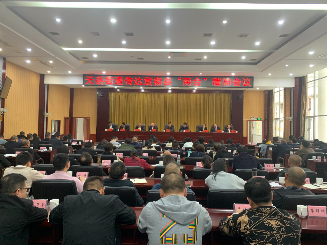 天岳街道:召开传达贯彻县“两会”精神会议和街村（社区）干部作风建设大会