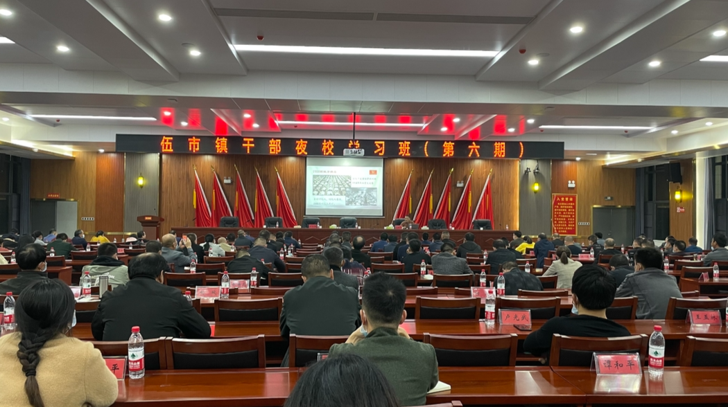畅享"精神" “文化”盛宴 —— 伍市镇举办传达学习县“两会”精神暨2021年第六期干部夜校学习班