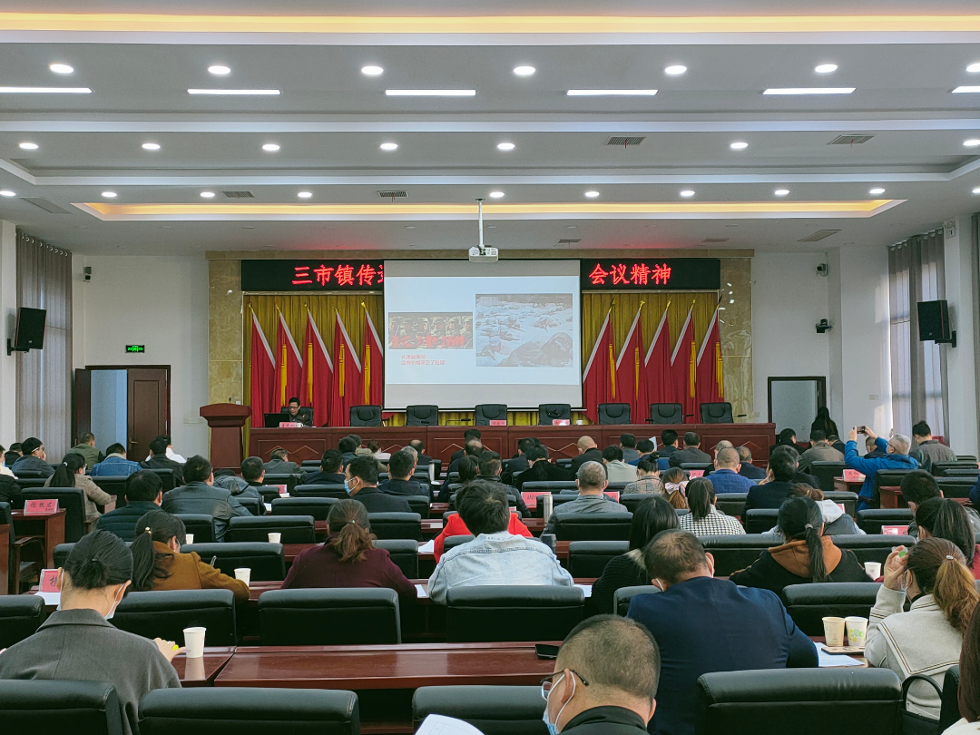 三市镇传达学习平江县“两会”会议精神