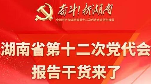 湖南省第十二次党代会报告干货来了！
