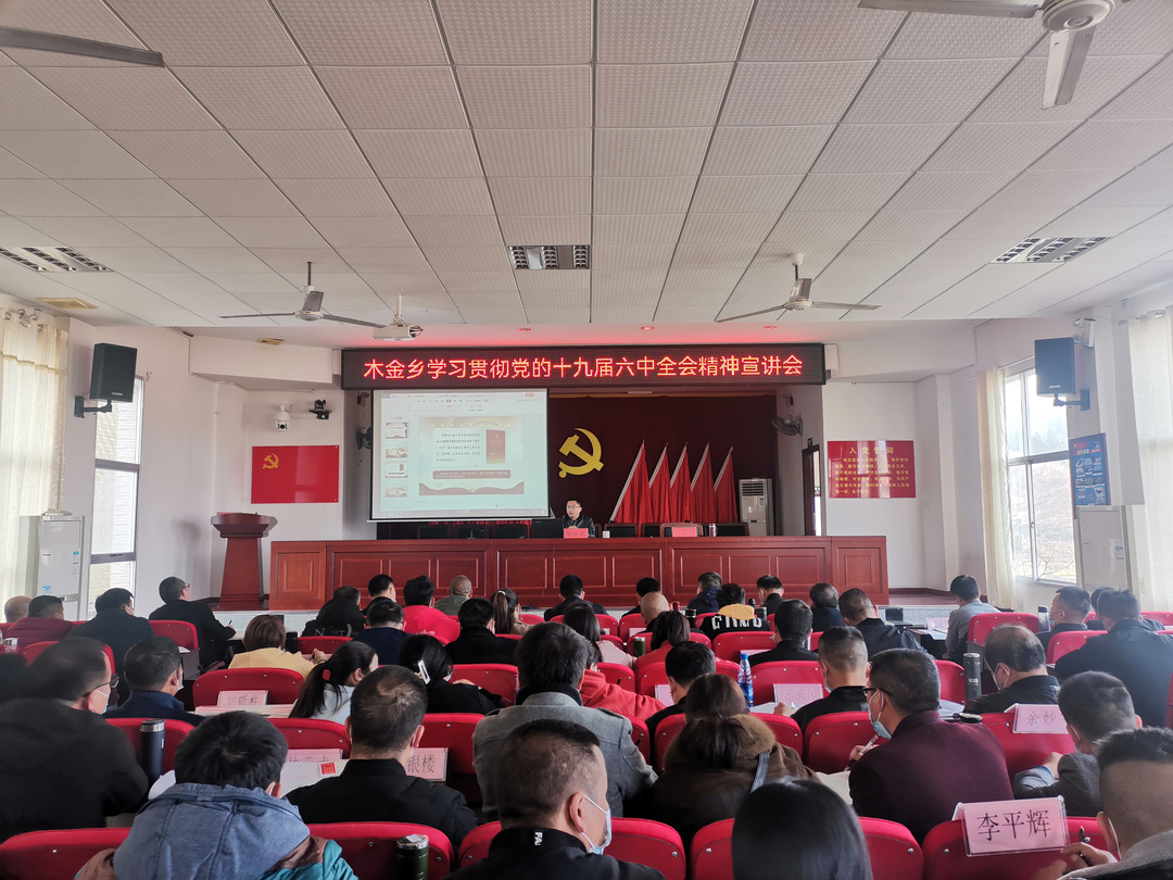 木金乡：召开学习贯彻党的十九届六中全会精神宣讲会