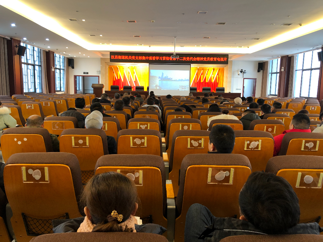 汉昌街道：奋进新征程 谱写新篇章  集中观看省第十二次党代会党员教育电视片