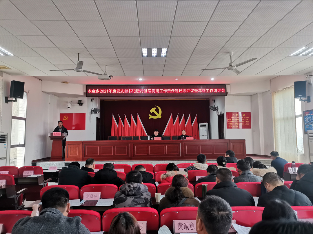 木金乡：召开2021年度党支部书记履行基层党建工作责任制述职评议暨年终工作讲评会