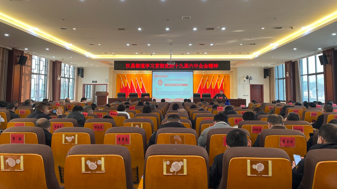 汉昌街道：深入学习贯彻党的十九届六中全会精神  奋力走好新时代赶考之路
