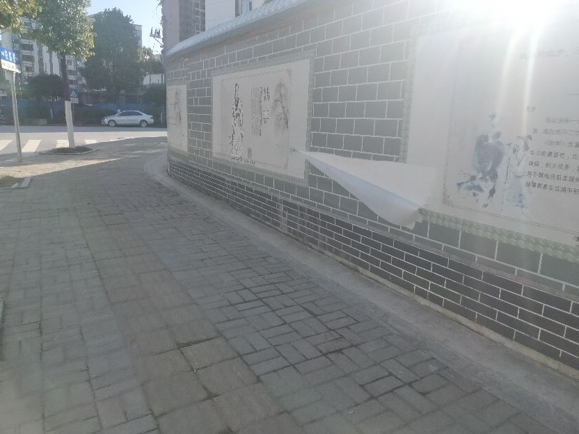 宣传长廊破损