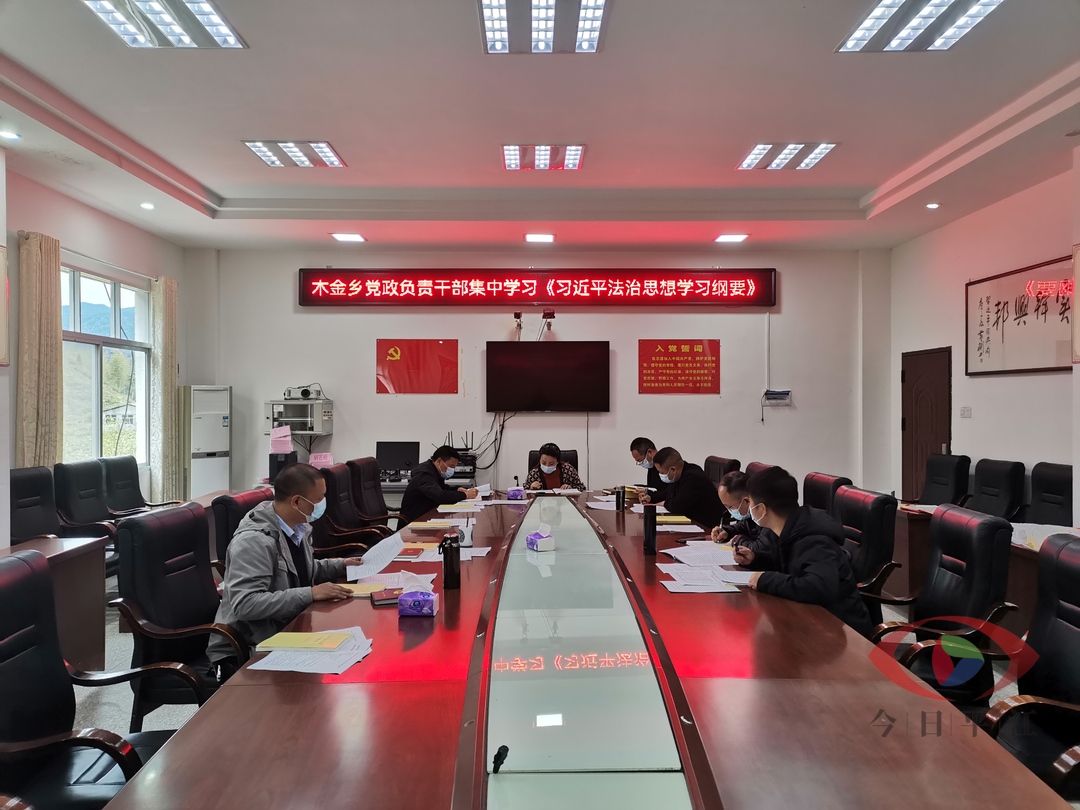 木金乡集中学习《习近平法治思想学习纲要》