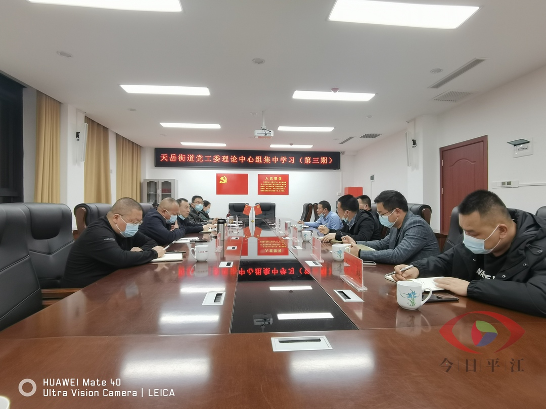 天岳街道：召开党工委理论学习中心组学习会 深入学习习近平法治思想