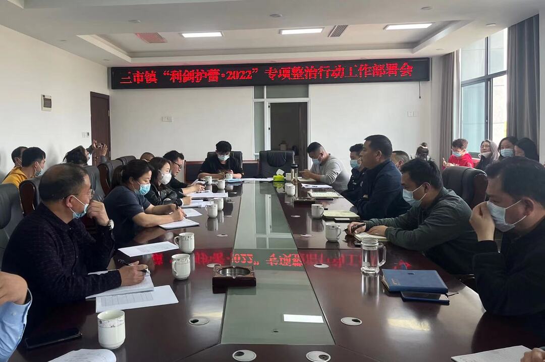 三市镇召开“利剑护蕾•2022”专项整治行动工作部署会