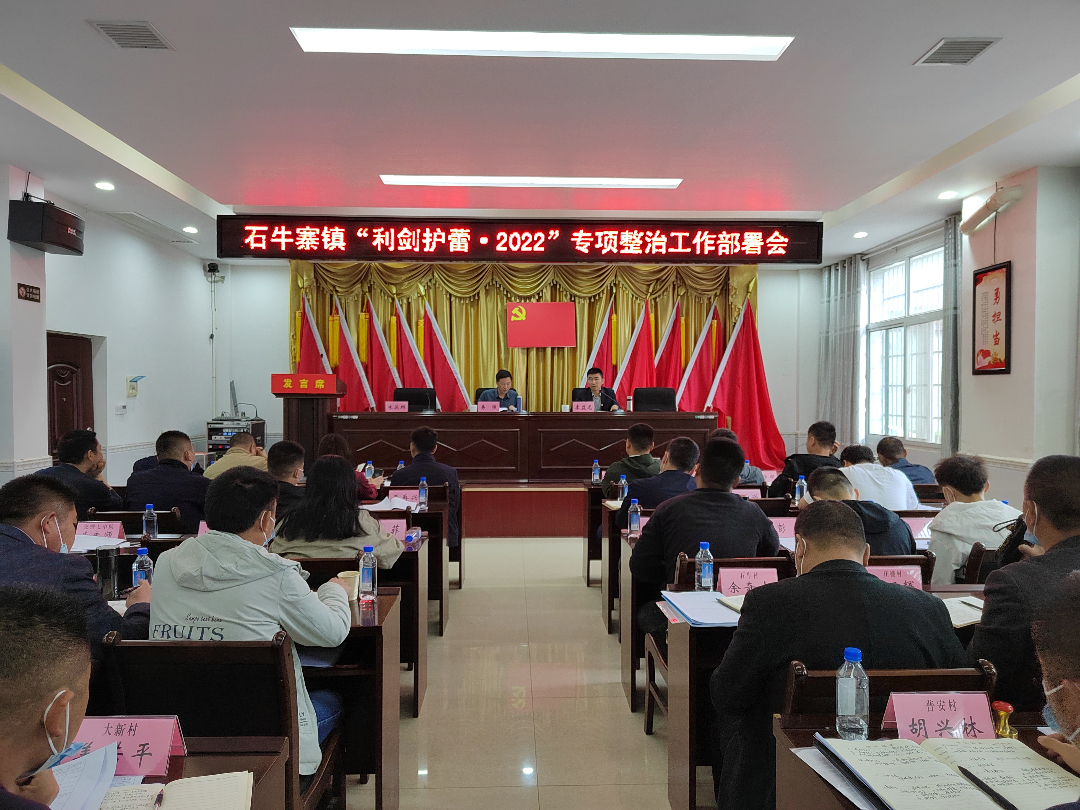 “利剑”出鞘，有力“护蕾”--石牛寨镇召开“利剑护蕾·2022”专项整治工作部署会