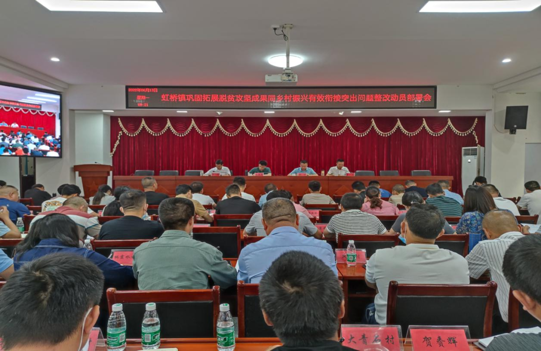 凝心聚力，同心协力—虹桥镇召开巩固拓展脱贫攻坚成果同乡村振兴有效衔接突出问题整改动员部署会