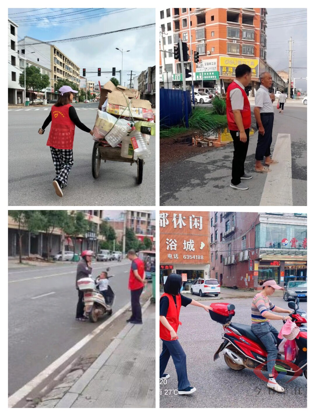 志愿行动践初心！安定镇组织发展对象、预备党员开展文明劝导行动