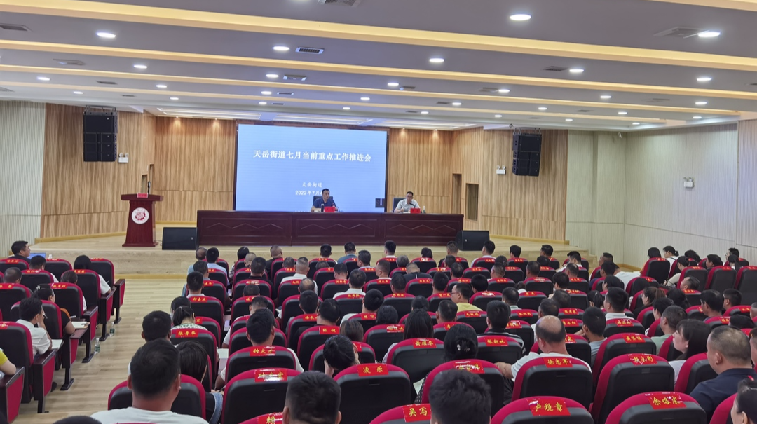 担当实干更奋进  凝心聚力谋新篇—天岳街道召开7月份当前重点工作推进会