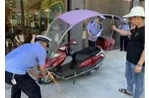 戴帽拆棚，安全出行 ——虹桥镇开展交通顽瘴痼疾集中整治行动