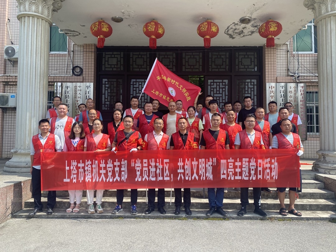 上塔市镇开展创建全国文明城市主题党日活动