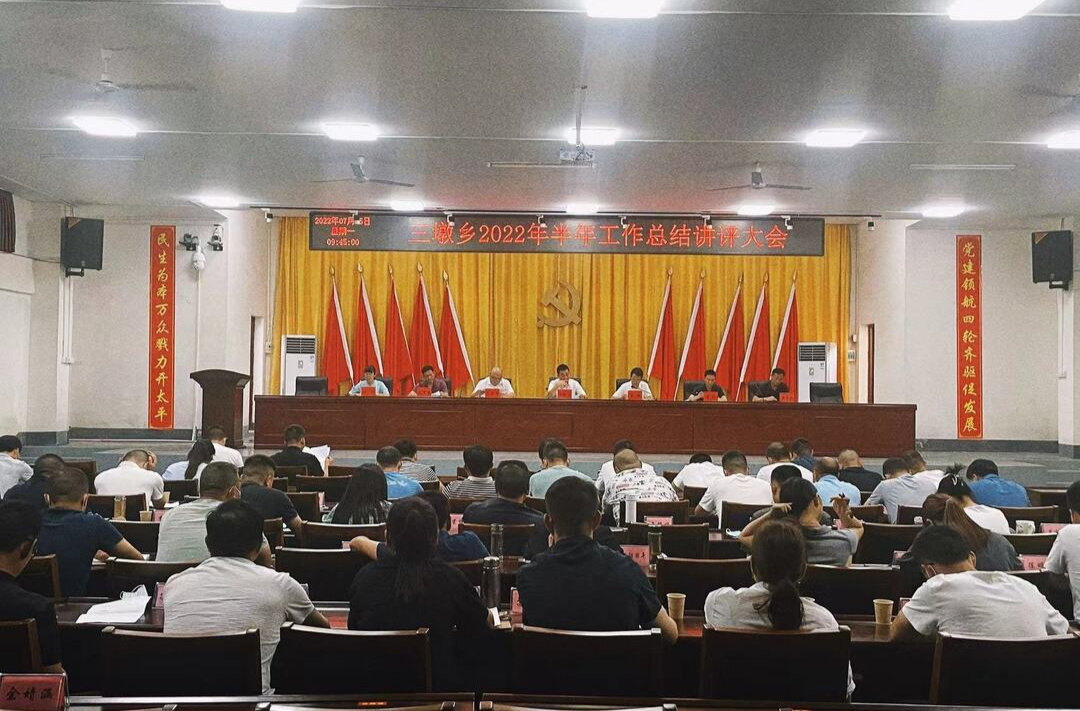 总结回顾谋发展，奋勇向前争先进——三墩乡召开2022年上半年工作总结讲评大会