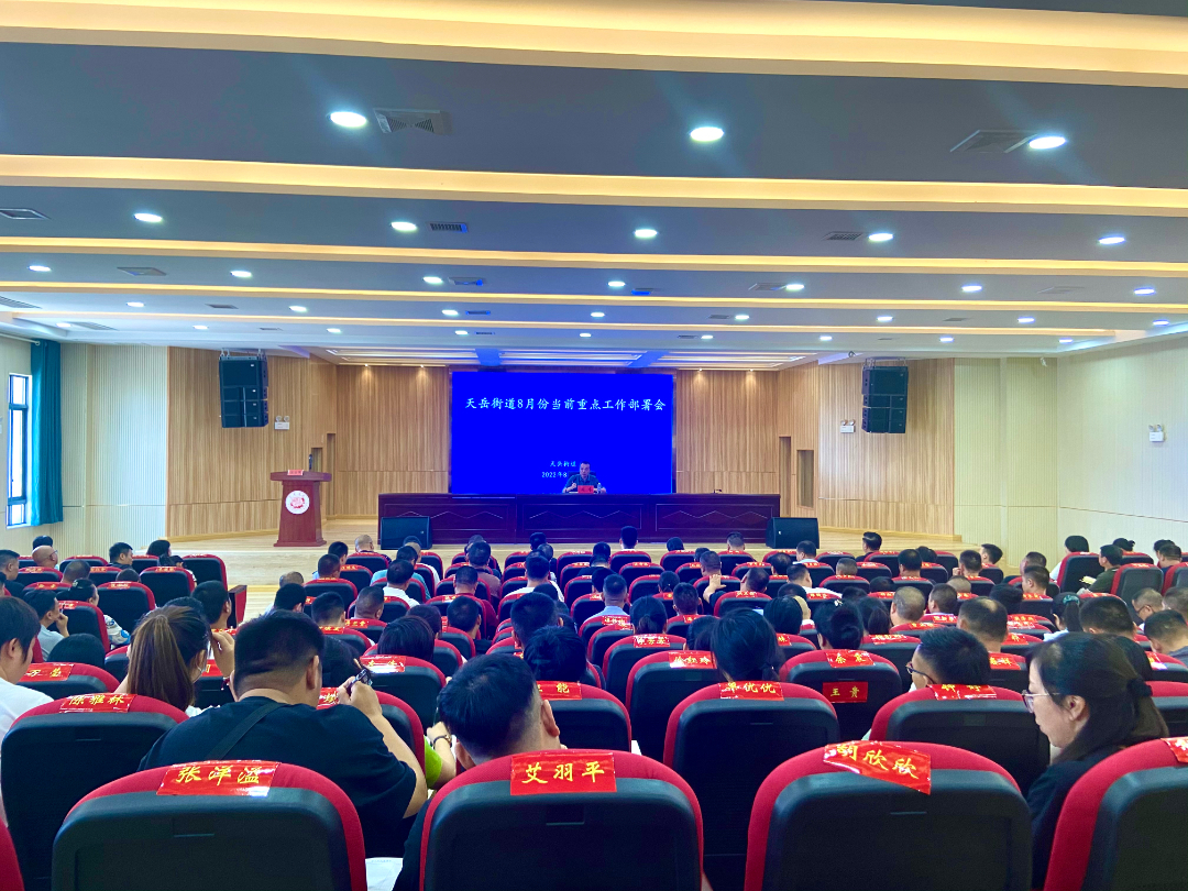 聚焦重点再发力、砥砺拼搏更奋进——天岳街道召开8月份当前重点工作推进会