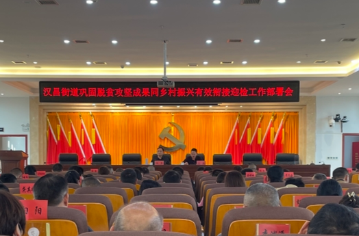 汉昌街道：召开巩固脱贫攻坚成果同乡村振兴有效衔接迎检工作部署会
