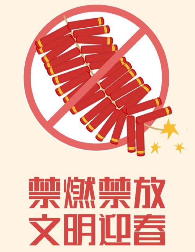 禁燃烟花爆竹——平安伍市，从你我做起！