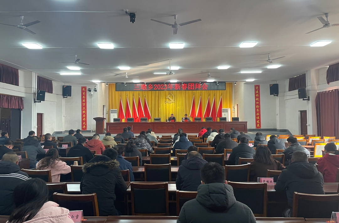 虎虎生威攀新高，“兔”飞猛进启新航——三墩乡召开2023年新春团拜会