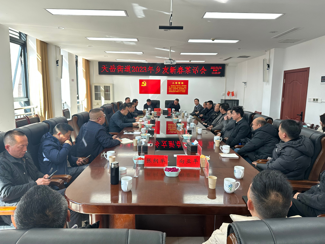 群贤毕至谋发展，你我同心筑天岳——天岳街道召开2023年乡友新春茶话会