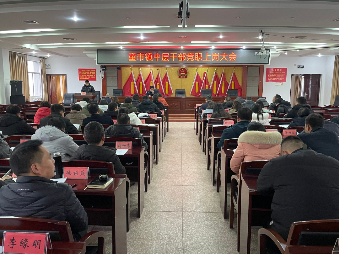 选贤任能，争做服务基层的中流砥柱——童市镇2023年度中层干部竞职演讲比赛顺利召开