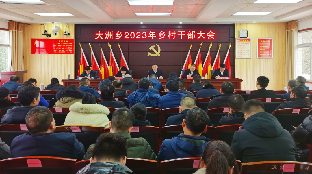 砥砺奋进续新篇！大洲乡2023年乡村干部大会召开