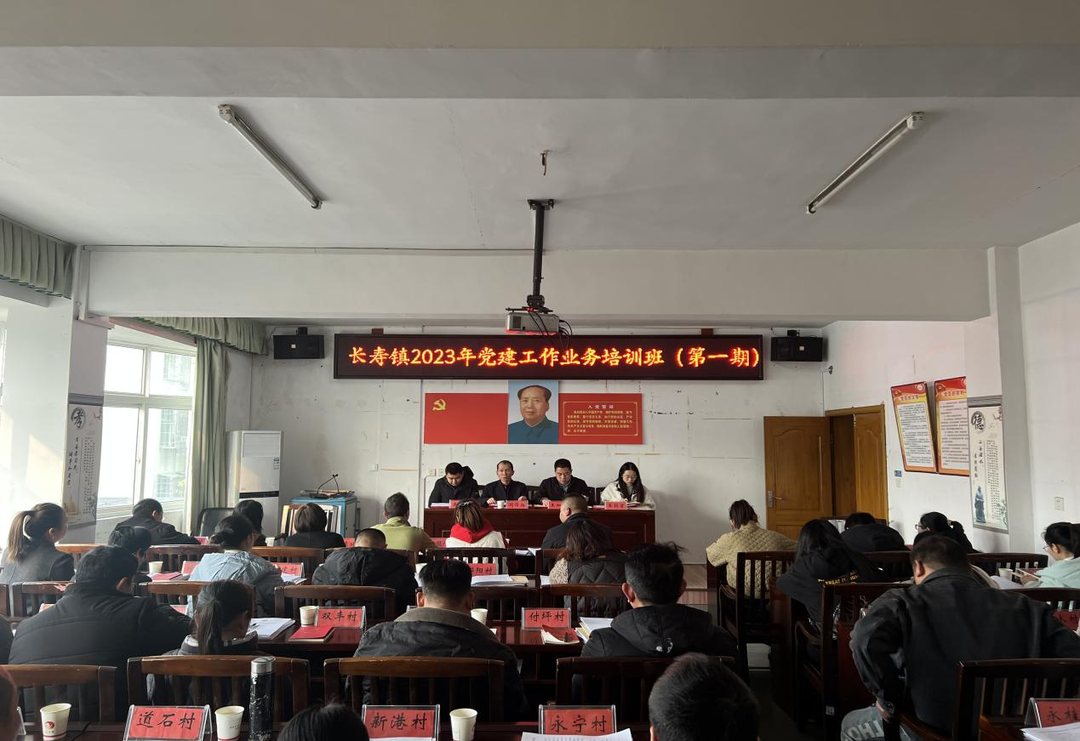 铆足劲，赴新程：长寿镇召开2023年 第一季度基层党建业务培训会