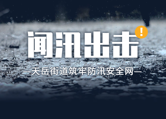闻“汛”出击，天岳街道筑牢防汛安全网