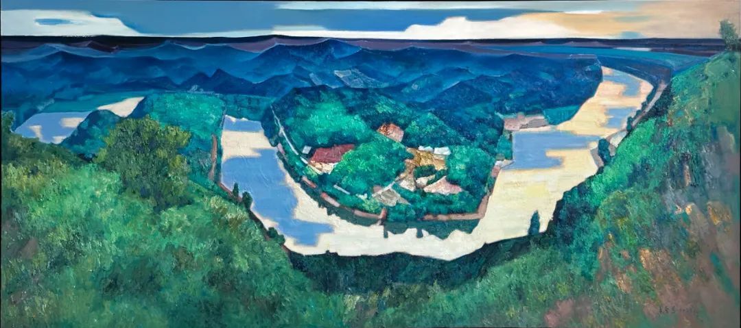 【强国复兴有我】网上展示 《中国有个平江县，世界有条汨罗江》油画作品展
