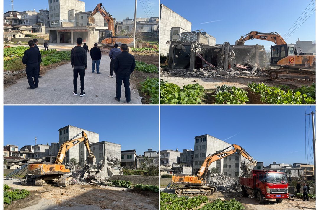 上塔市镇：拆除违建零容忍  铁腕整治护红线