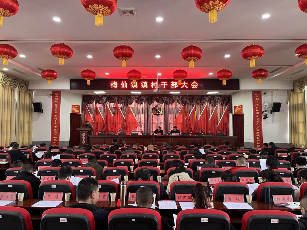 二月春色好 奋进鸣号角--梅仙镇召开镇村干部大会