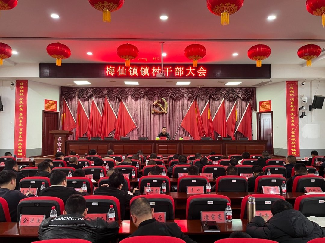 梅仙镇召开镇村干部大会