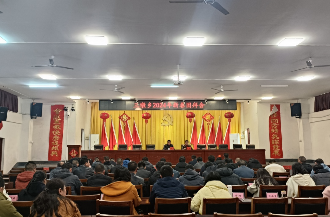 勠力同心共奋进，龙腾万里开新篇——三墩乡举行2024年新春团拜会