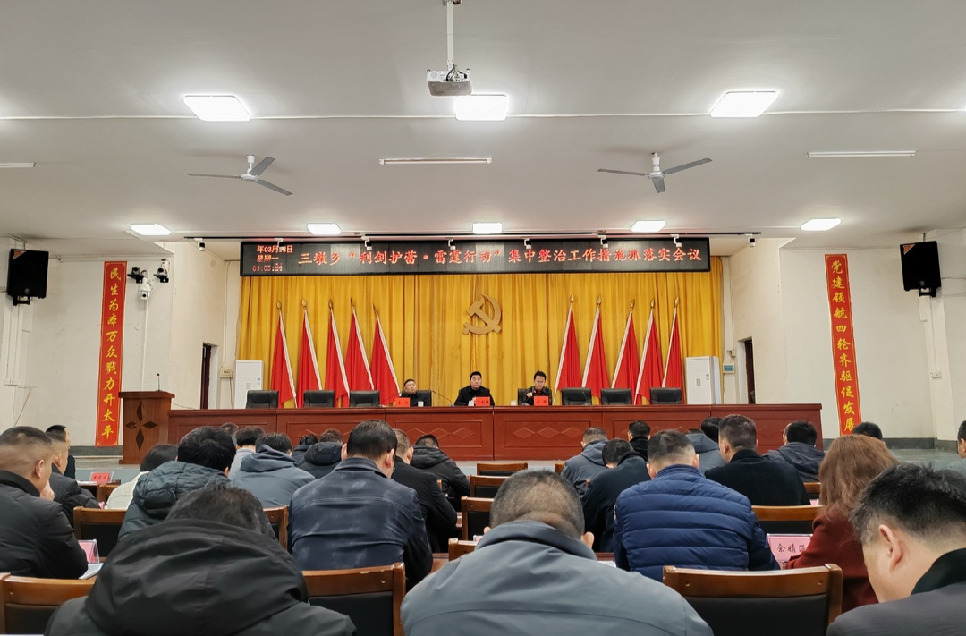 利剑出鞘，合力护蕾——三墩乡召开“利剑护蕾•雷霆行动”集中整治工作措施抓落实会议