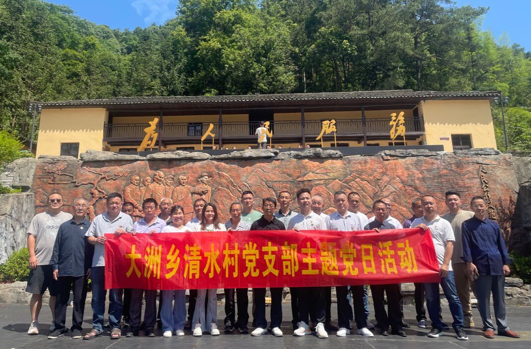 寻访红色印迹   传承红色基因——大洲乡清水村党支部开展主题党日活动