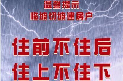 上塔市镇已有多处滑坡倒房，请警惕！！！