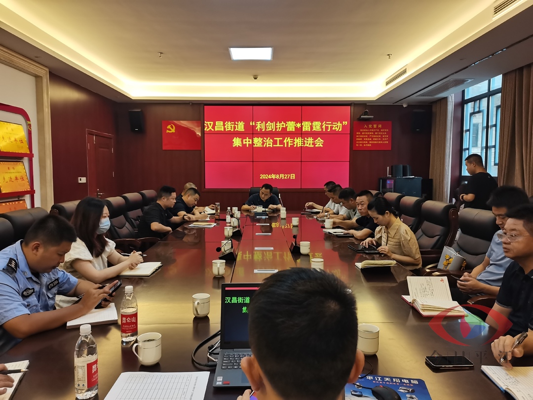 汉昌街道：  召开“利剑护蕾·雷霆行动”集中整治工作推进会