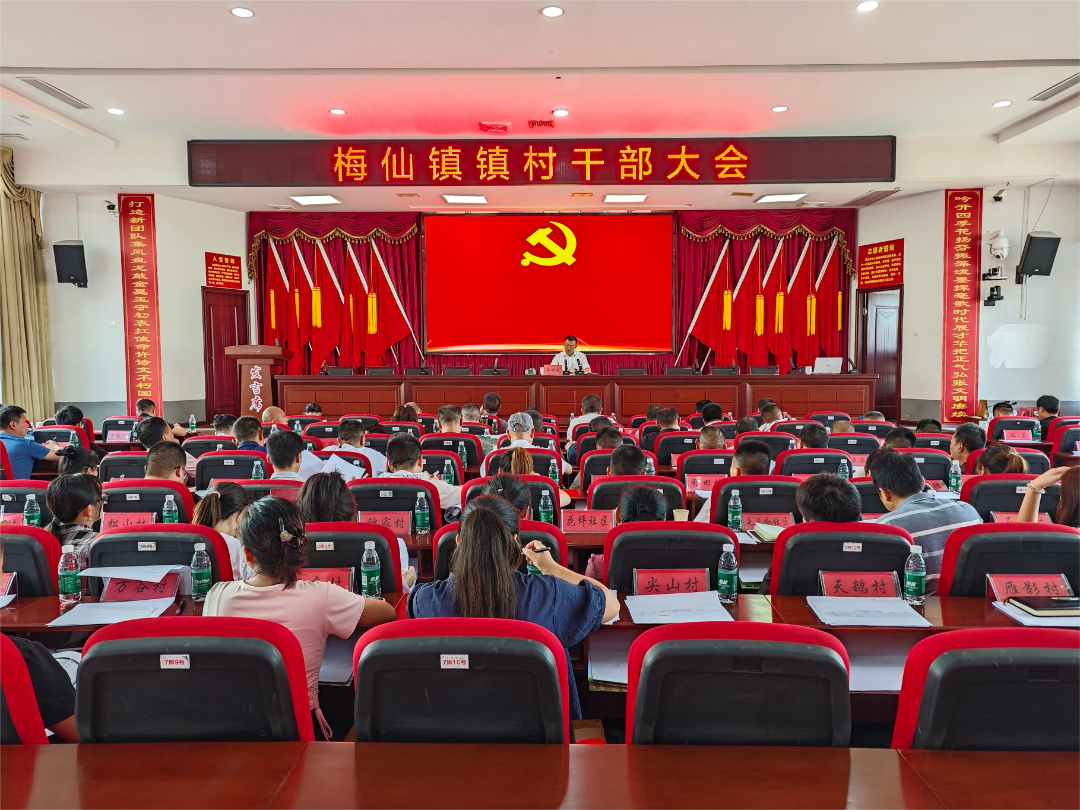 担当实干 加压鼓劲——梅仙镇召开镇村干部大会