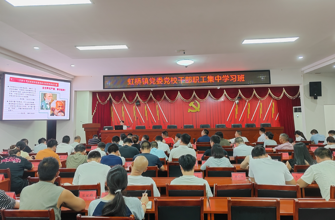 【四色党建·筑牢橙色根基】虹桥镇：上专题党课 深刻领会以人民为中心发展思想