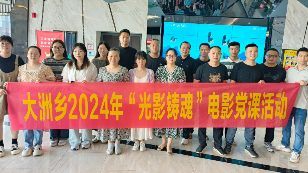 追光不止 沐光而行——大洲乡开展“光影铸魂”电影党课活动