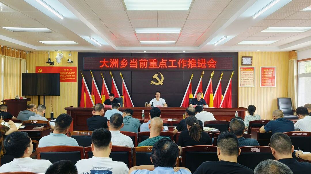 大洲乡召开当前重点工作推进会