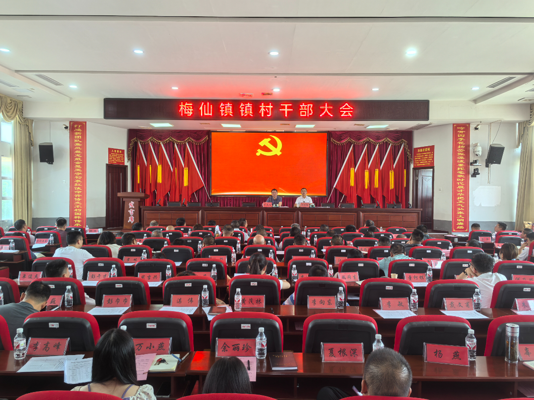 凝心聚力 奋楫争先——梅仙镇召开镇村干部大会