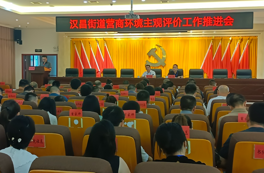 汉昌街道营商环境主观评价工作推进部署会召开