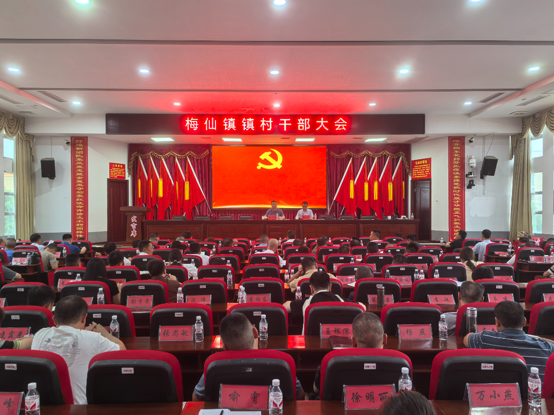 凝心聚力鼓干劲 真抓实干促落实——梅仙镇召开镇村干部大会