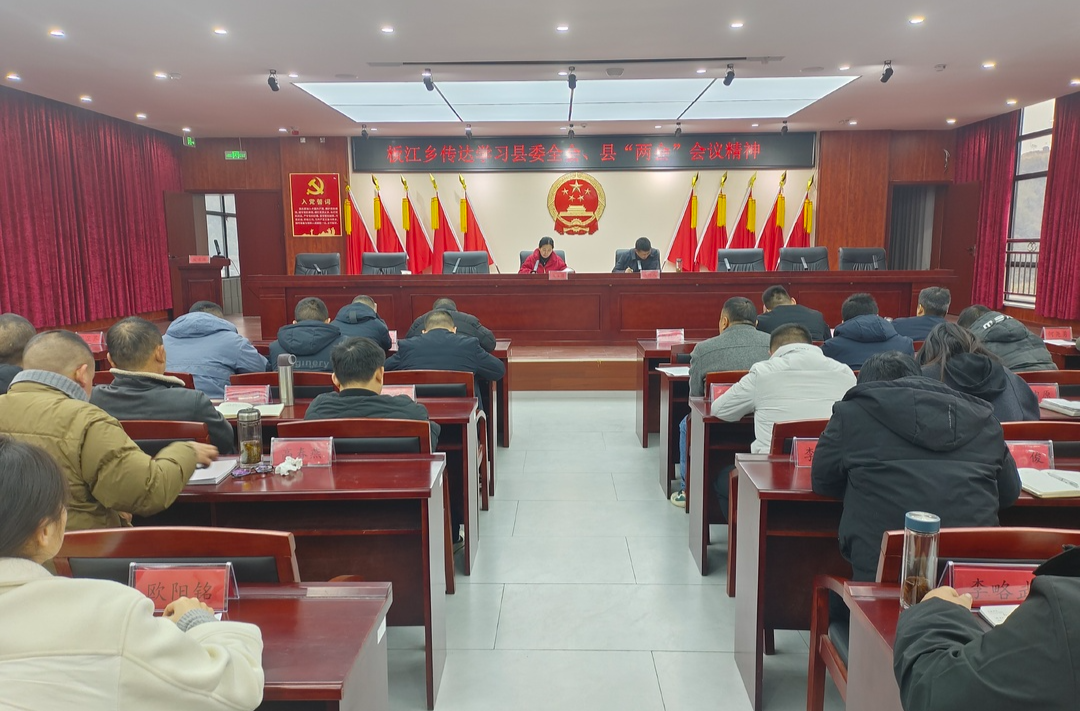 板江乡：传达学习县委全会、县“两会”会议精神