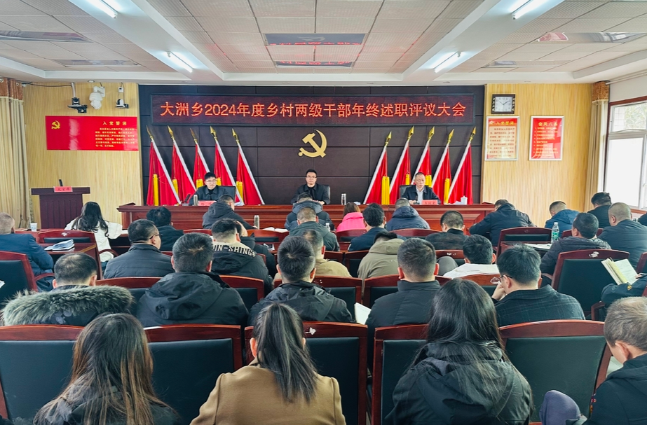 述职亮成绩，蓄力谋新篇——大洲乡召开2024年度述职评议大会