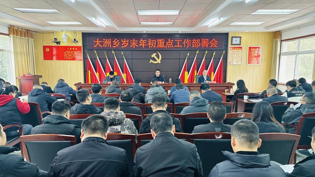 大洲乡召开岁末年初重点工作部署会