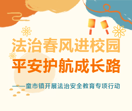 法治春风进校园 平安护航成长路 ----童市镇开展法治安全教育专项行动